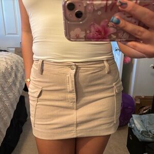 Windsor Light Beige Mini Skirt